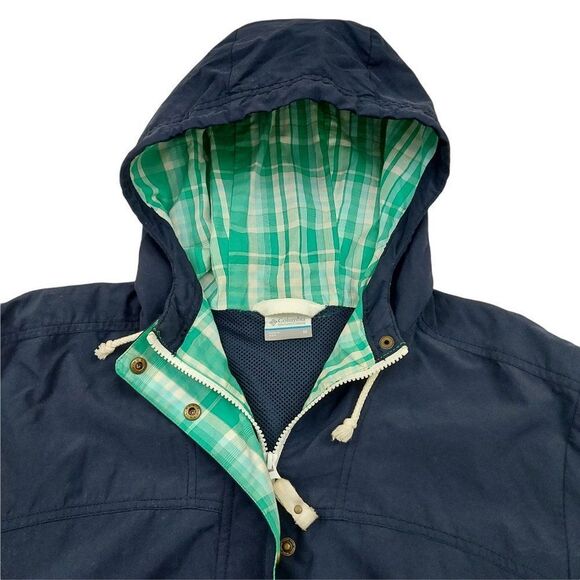 Columbia Jacket Womens Medium Navy PFG Hooded Full Zip Water Repellent Outdoor - Picture 4 of 12